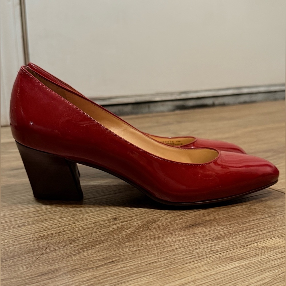 Cole Haan Nike Air Red Patent Leather Heels for Women Size 7B - Picture 3 of 10